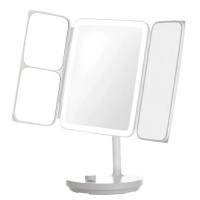 آینه آرایشی تاشو با روشنایی ال ای دی شارژی برقی مدل Jordan Judy NV536 شیائومی - Xiaomi Jordan And Judy NV536 LED Countertop Vanity Mirror Foldable